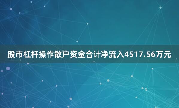 股市杠杆操作散户资金合计净流入4517.56万元